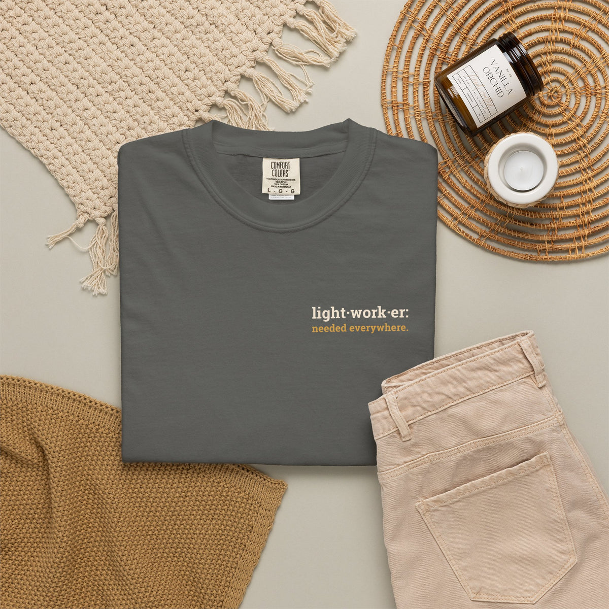 Lightworker Definition T-Shirt — Inspirational Back-Print Tee for Healers & Empaths