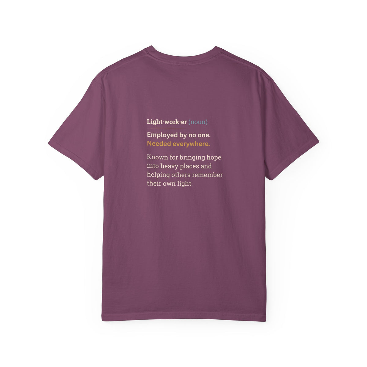 Lightworker Definition T-Shirt — Inspirational Back-Print Tee for Healers & Empaths
