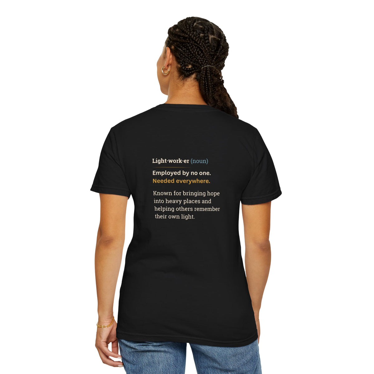 Lightworker Definition T-Shirt — Inspirational Back-Print Tee for Healers & Empaths