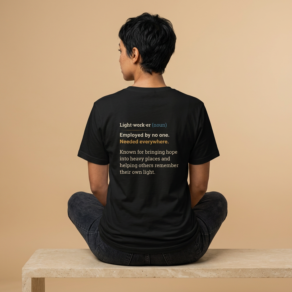 Lightworker Definition T-Shirt — Inspirational Back-Print Tee for Healers & Empaths