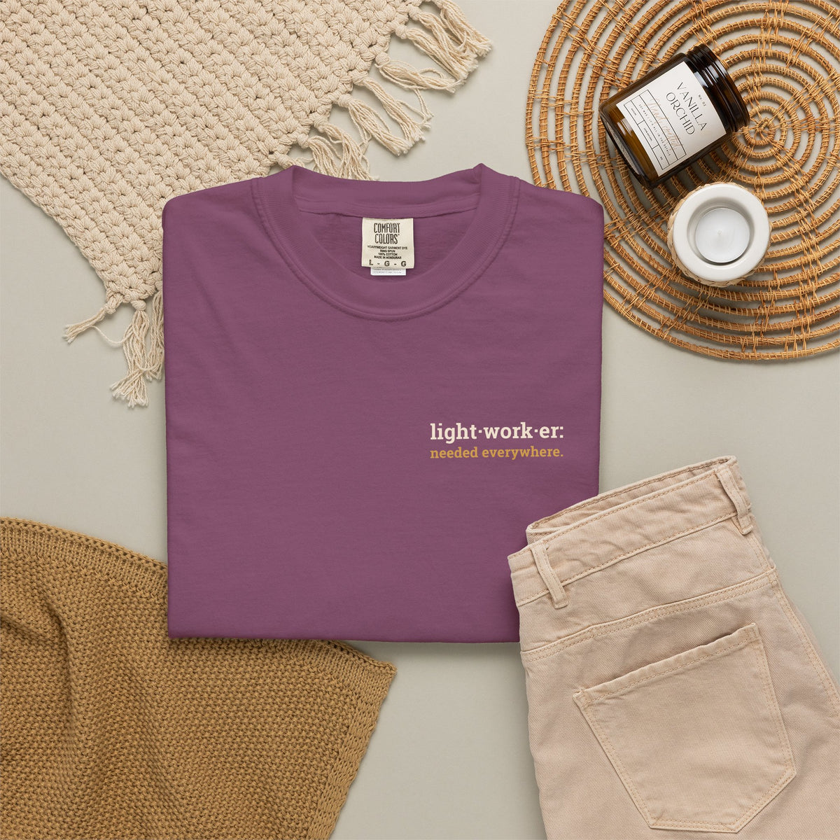Lightworker Definition T-Shirt — Inspirational Back-Print Tee for Healers & Empaths