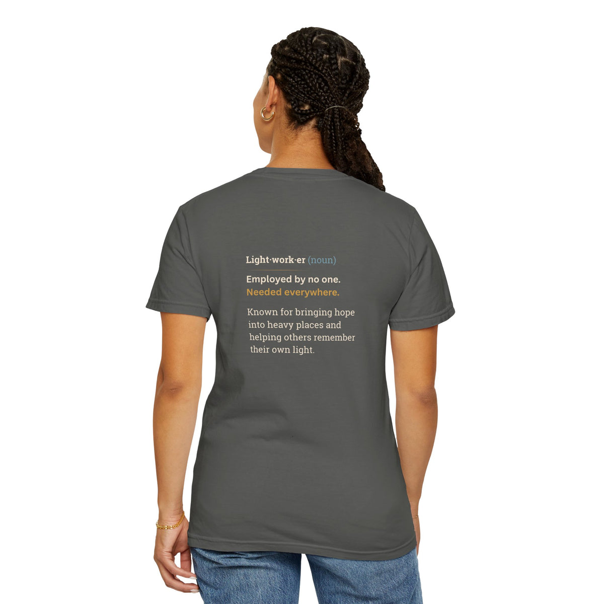 Lightworker Definition T-Shirt — Inspirational Back-Print Tee for Healers & Empaths