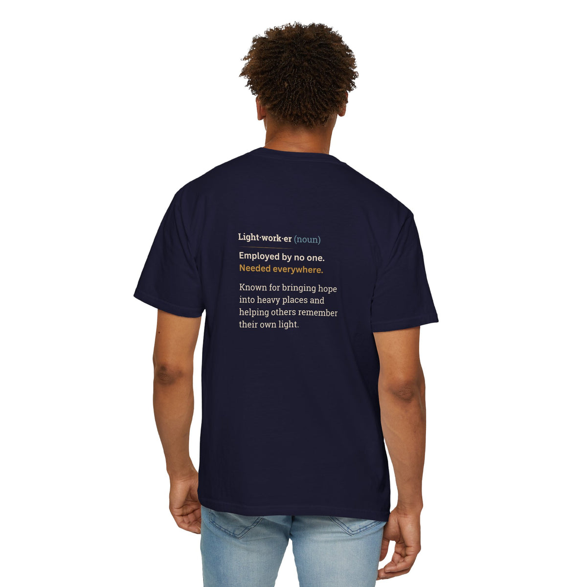 Lightworker Definition T-Shirt — Inspirational Back-Print Tee for Healers & Empaths