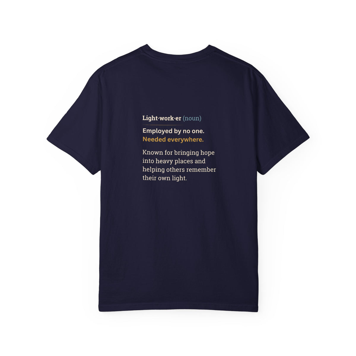 Lightworker Definition T-Shirt — Inspirational Back-Print Tee for Healers & Empaths