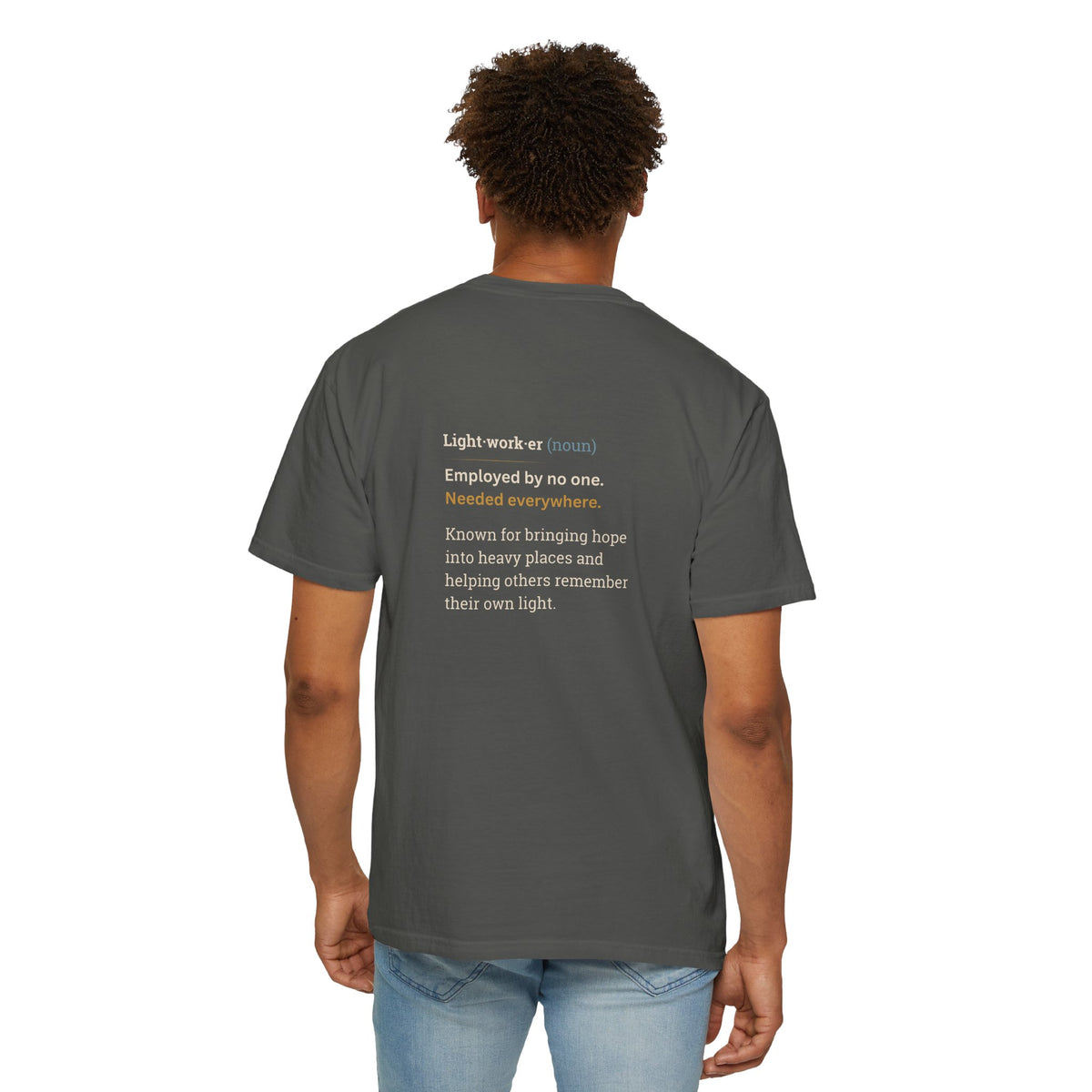 Lightworker Definition T-Shirt — Inspirational Back-Print Tee for Healers & Empaths