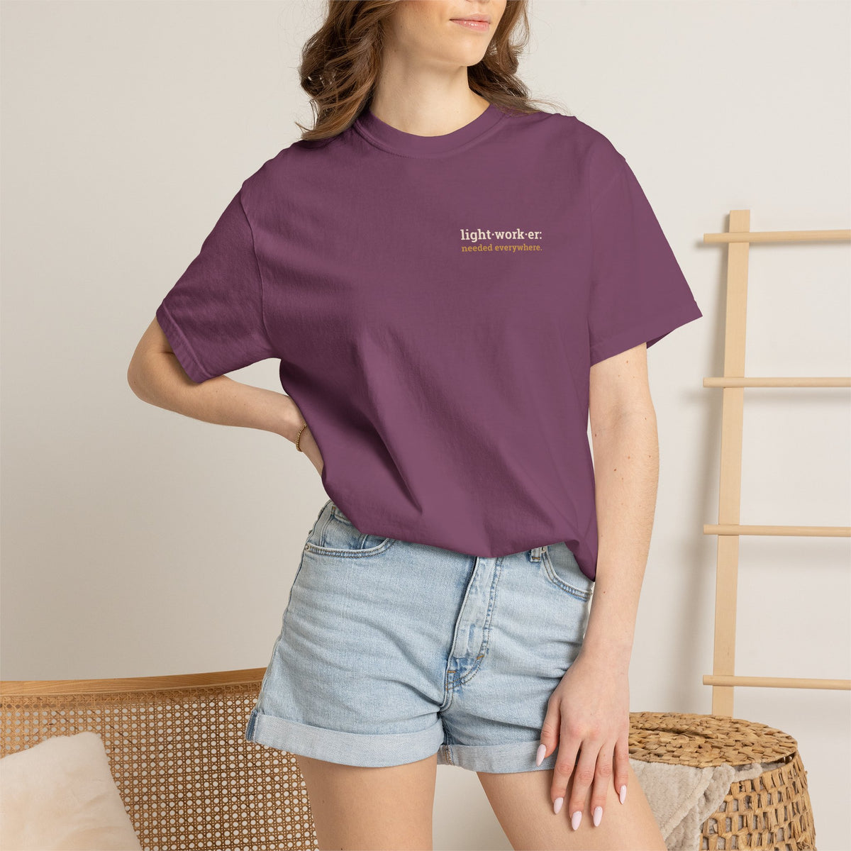 Lightworker Definition T-Shirt — Inspirational Back-Print Tee for Healers & Empaths